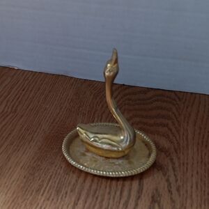 Gold Swan Jewelry Holder